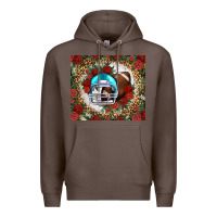 Coffee american football helmet and leopard Premium Hoodie - NancyCooperArtShop