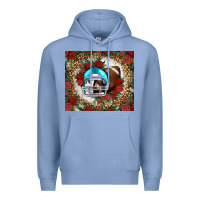 Colony Blue american football helmet and leopard Premium Hoodie - NancyCooperArtShop