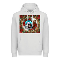Dove Grey american football helmet and leopard Premium Hoodie - NancyCooperArtShop