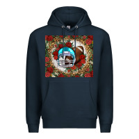 Navy american football helmet and leopard Premium Hoodie - NancyCooperArtShop