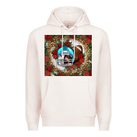 Pale Pink american football helmet and leopard Premium Hoodie - NancyCooperArtShop