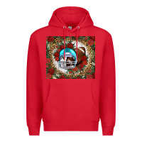 Red american football helmet and leopard Premium Hoodie - NancyCooperArtShop