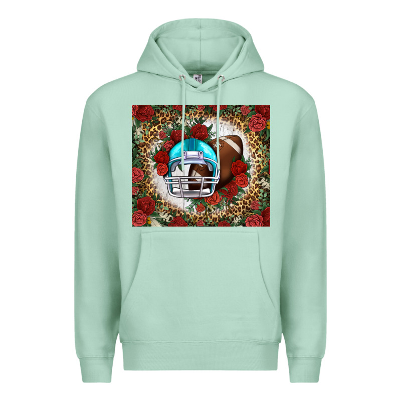 American Football Helmet And Leopard Premium Hoodie by NancyCooperArtShop | Teevron