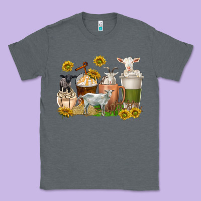 Classic Tee coffee cups goats