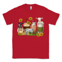 Red coffee cups goats Classic Tee - texasbilliewilder