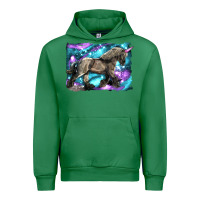 Emerald black unicorn Urban Hoodie - LillyAllenDesigns