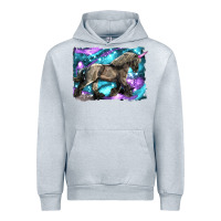 Heather Grey black unicorn Urban Hoodie - LillyAllenDesigns
