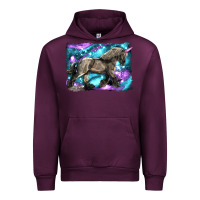 Mauve Wine black unicorn Urban Hoodie - LillyAllenDesigns