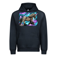 Navy black unicorn Urban Hoodie - LillyAllenDesigns