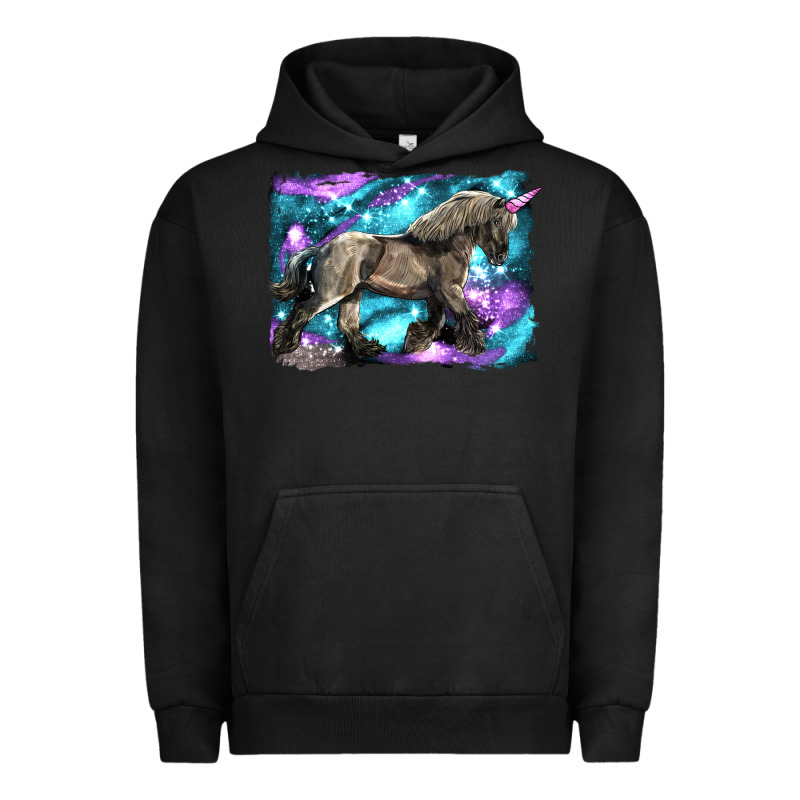 Black Unicorn Urban Hoodie by LillyAllenDesigns | Teevron