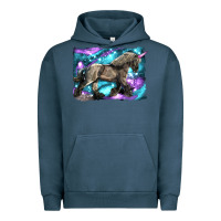 Pigment Midnight Navy black unicorn Urban Hoodie - LillyAllenDesigns