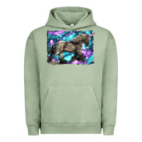 Pigment Oil Green black unicorn Urban Hoodie - LillyAllenDesigns