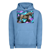 Pigment Pebble Blue black unicorn Urban Hoodie - LillyAllenDesigns