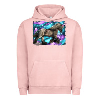 Pigment Salmon black unicorn Urban Hoodie - LillyAllenDesigns