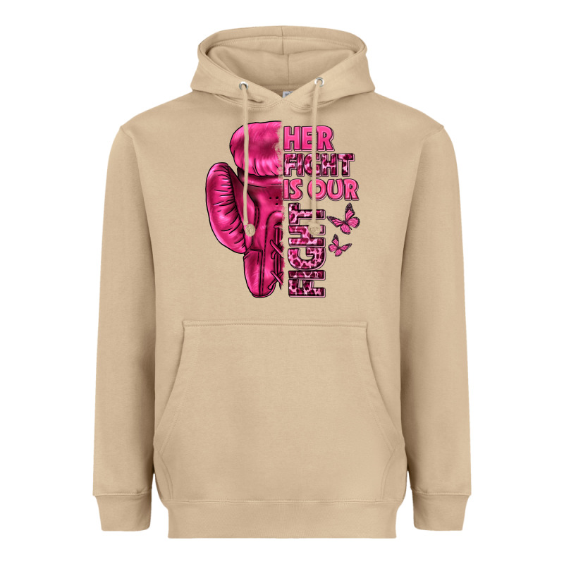 Her Fight Is Our Fight Cancer Heavyweight Hoodie by texasbilliewilder | Teevron
