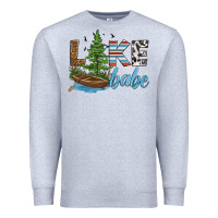 Heather Grey lake babe Premium Sweatshirt - HRA Design Shop