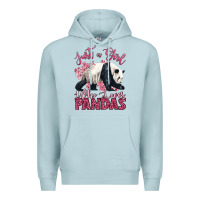 Blue Mist just a girl who loves pandas Premium Hoodie - LillyAllenDesigns