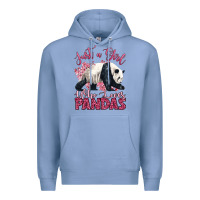 Colony Blue just a girl who loves pandas Premium Hoodie - LillyAllenDesigns