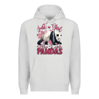 Dove Grey just a girl who loves pandas Premium Hoodie - LillyAllenDesigns