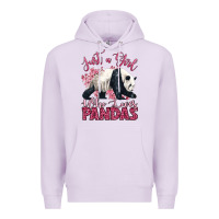 Lilac just a girl who loves pandas Premium Hoodie - LillyAllenDesigns