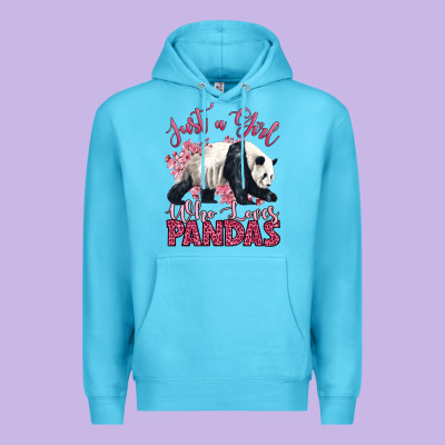 Just A Girl Who Loves Pandas Premium Hoodie Designed By Lillyallendesigns