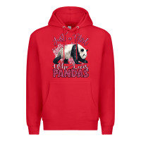 Red just a girl who loves pandas Premium Hoodie - LillyAllenDesigns