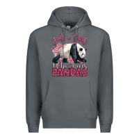 Rock just a girl who loves pandas Premium Hoodie - LillyAllenDesigns