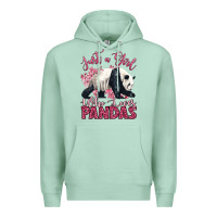 Seafoam just a girl who loves pandas Premium Hoodie - LillyAllenDesigns