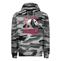 Slate Camo just a girl who loves pandas Premium Hoodie - LillyAllenDesigns
