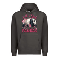 Smoke just a girl who loves pandas Premium Hoodie - LillyAllenDesigns
