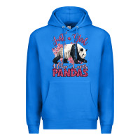True Royal just a girl who loves pandas Premium Hoodie - LillyAllenDesigns