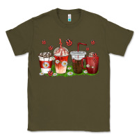 Army Green coffee cups lady bug with daisies Classic Tee - texasbilliewilder