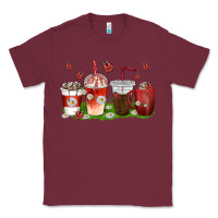 Burgundy coffee cups lady bug with daisies Classic Tee - texasbilliewilder