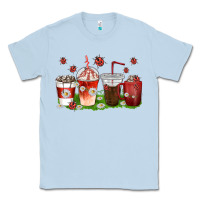 Dusty Blue coffee cups lady bug with daisies Classic Tee - texasbilliewilder