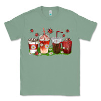 Sage coffee cups lady bug with daisies Classic Tee - texasbilliewilder