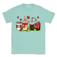 Seafoam coffee cups lady bug with daisies Classic Tee - texasbilliewilder