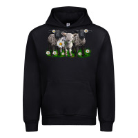 Black baby sheeps with daisies Urban Hoodie - LillyAllenDesigns