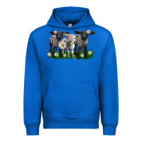 Cobalt baby sheeps with daisies Urban Hoodie - LillyAllenDesigns