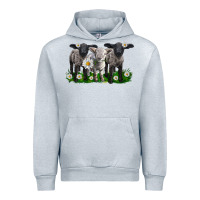 Heather Grey baby sheeps with daisies Urban Hoodie - LillyAllenDesigns