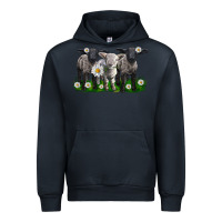 Navy baby sheeps with daisies Urban Hoodie - LillyAllenDesigns