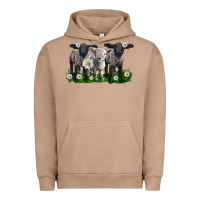 Pigment Burro baby sheeps with daisies Urban Hoodie - LillyAllenDesigns