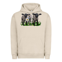 Pigment French Oak baby sheeps with daisies Urban Hoodie - LillyAllenDesigns