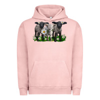 Pigment Salmon baby sheeps with daisies Urban Hoodie - LillyAllenDesigns