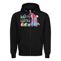Black happy easter gnomes Zipper Hoodie - Zillion Design Studio