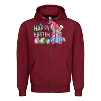 Happy Easter Gnomes Zipper Hoodie | Teevron