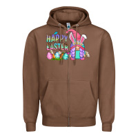 Chestnut happy easter gnomes Zipper Hoodie - Zillion Design Studio