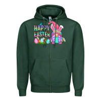 Sports Green happy easter gnomes Zipper Hoodie - Zillion Design Studio