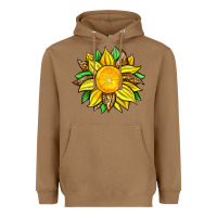 Toasted Coconut lemon sunflower Heavyweight Hoodie - Zillion Design Studio