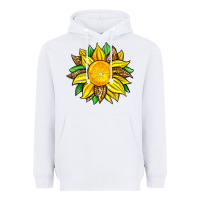 White lemon sunflower Heavyweight Hoodie - Zillion Design Studio
