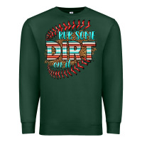 Sports Green rub some dirt on it softball Premium Sweatshirt - HRA Design Shop